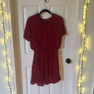 Red Ruffle Dress